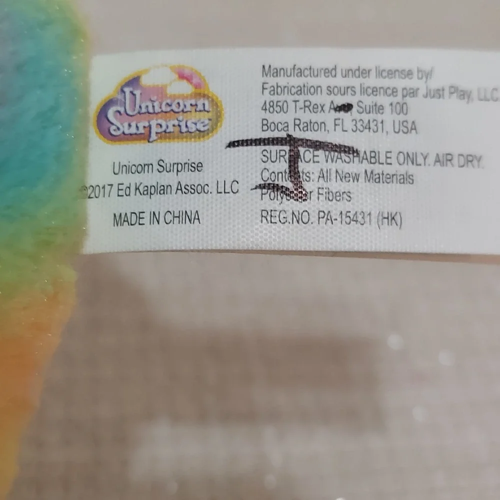 2017 Unicorn Surprise Plush Pastel Tie Dye Mom 2 Babies Pastel‎ Stuffed Doll 10